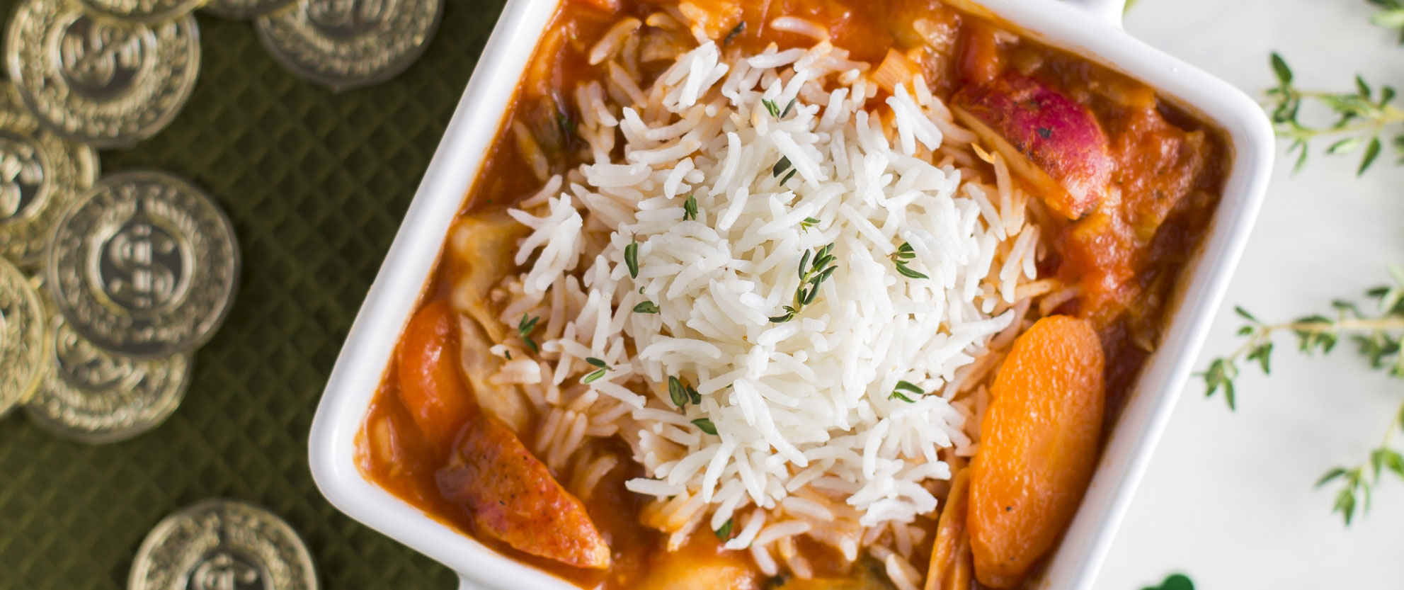 Vegetarian Irish Stew with ecoLife Organic White Basmati Rice - ecoLife
