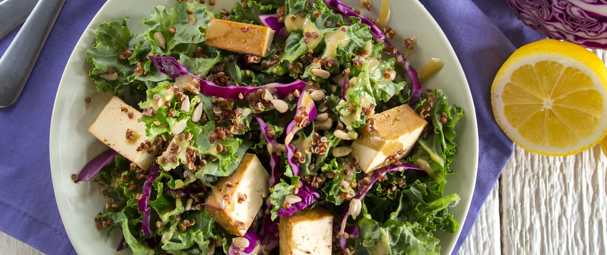 Tofu, Kale, and ecoLife® Red Quinoa Salad - ecoLife