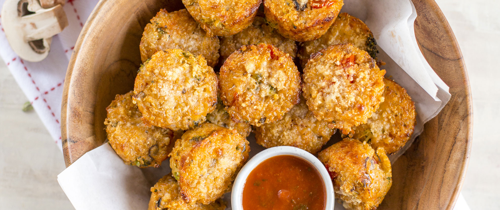 Vegetable Pizza Bites with ecoLife® Organic Golden Quinoa - ecoLife