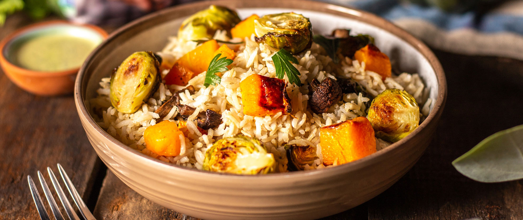 Fall Veggie Bowl with Green Tahini Sauce - ecoLife